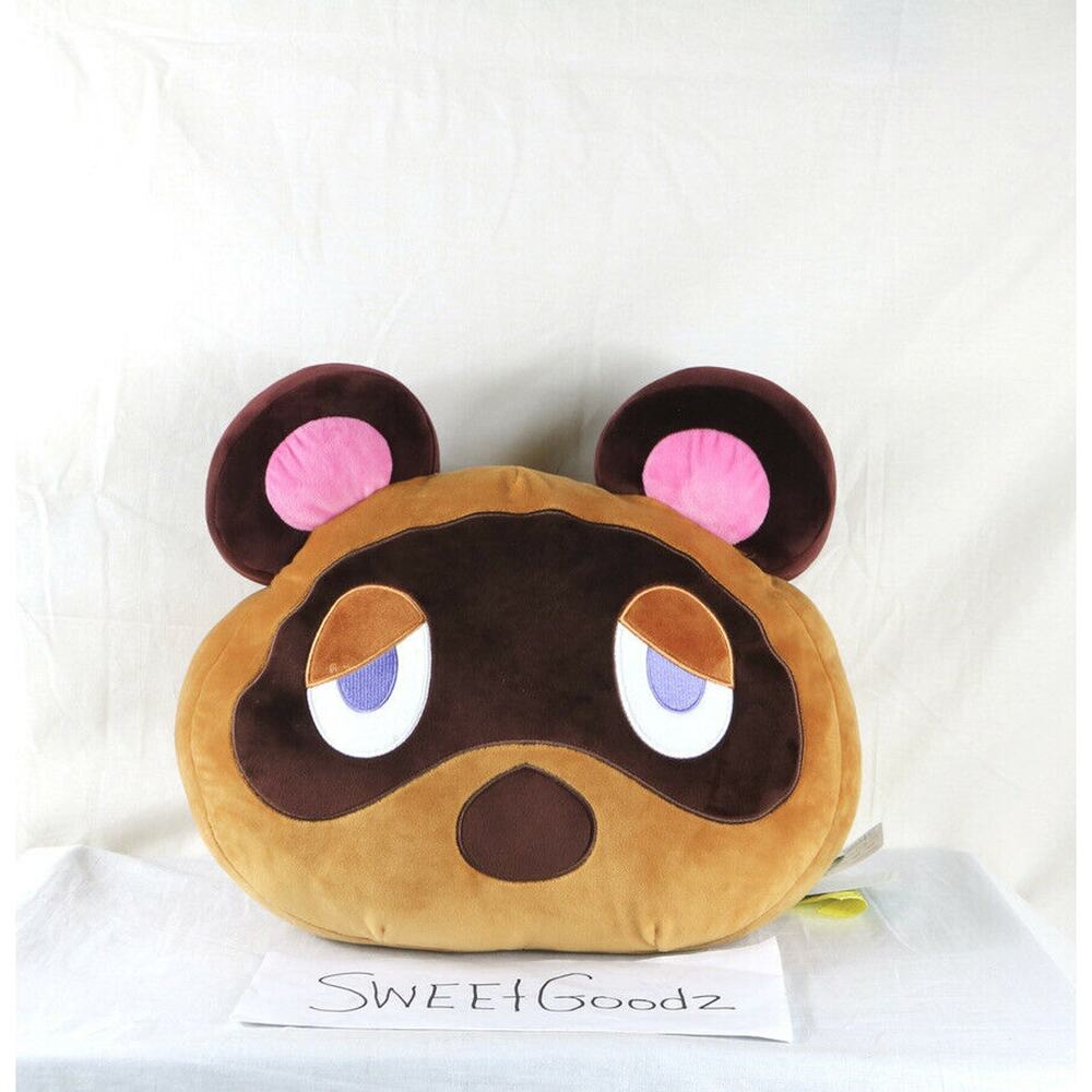 New Animal Crossing Tom Nook Plush Squishy Bear Head 11" New Stuffed Animal